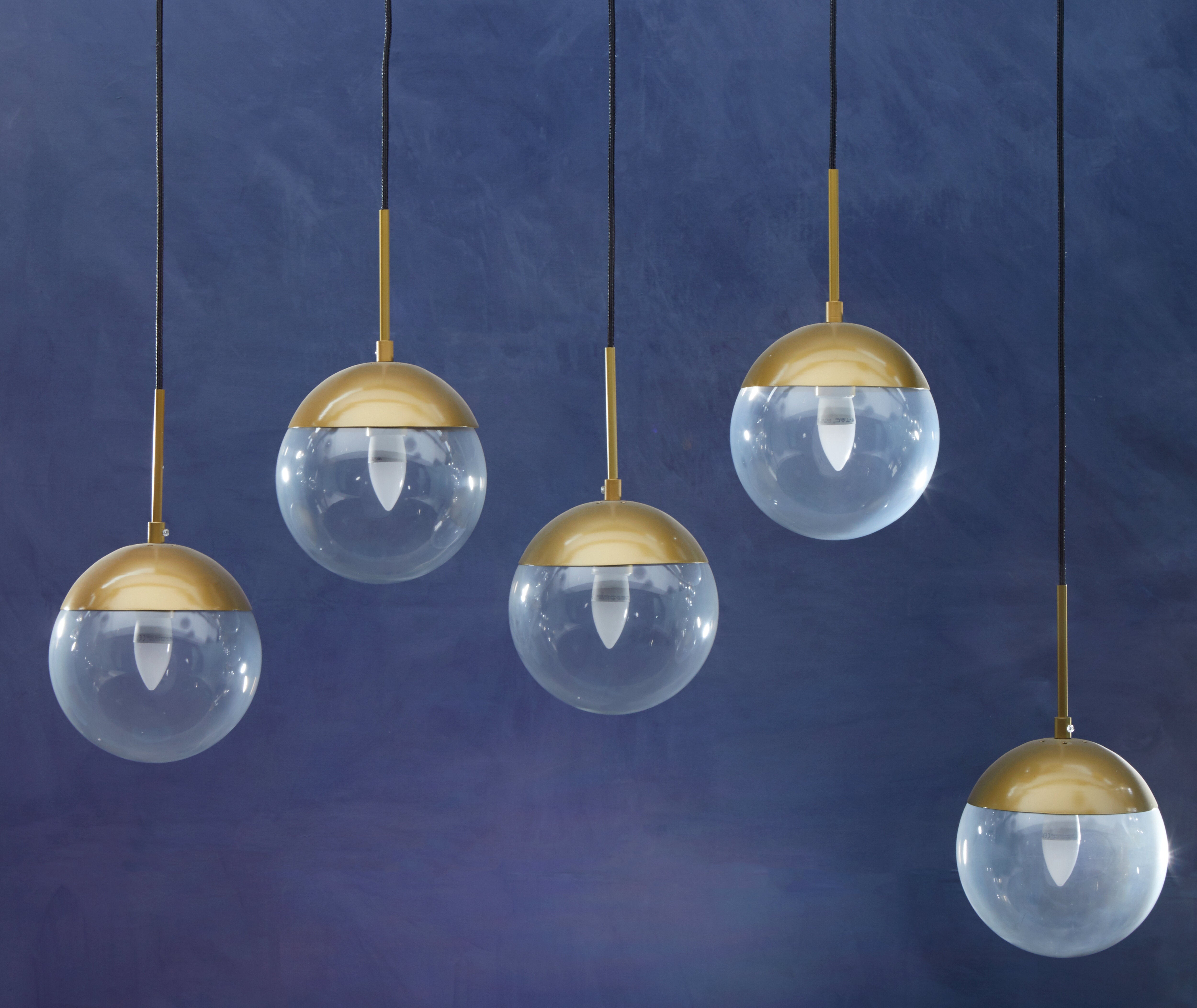 Kidston Gold Finish Glass Shades Pendant Light